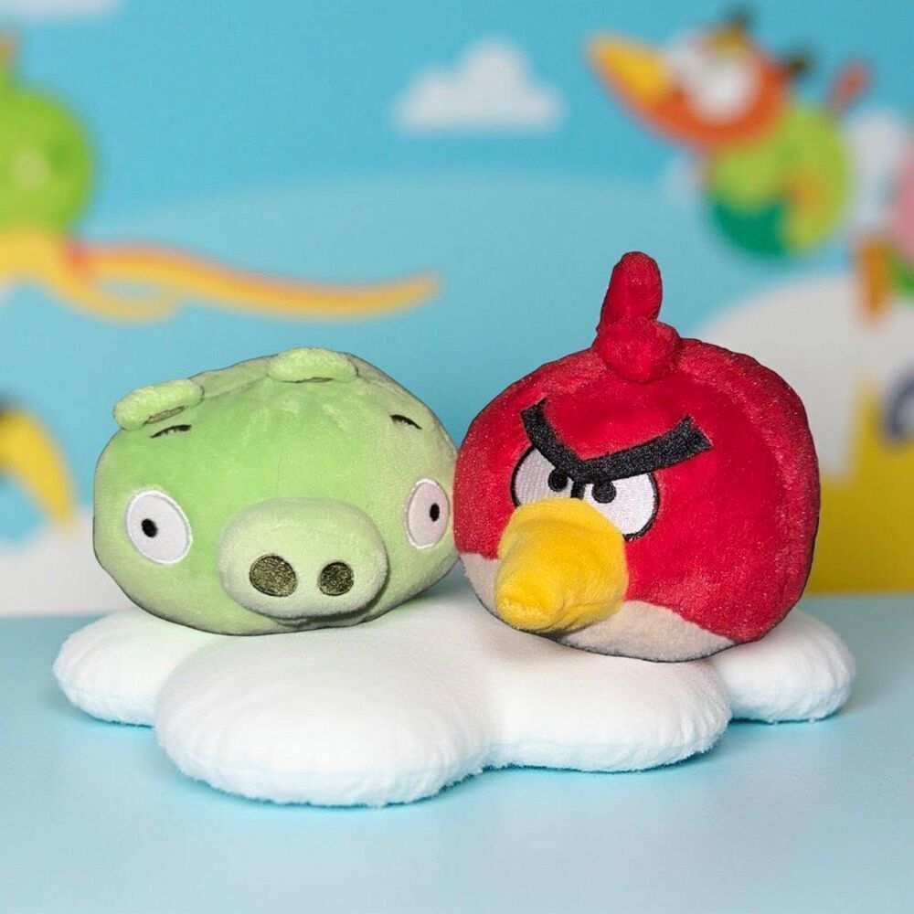 Angry Birds Plush Red Bird Toy Stuffed Animal 5" Commonwealth 2010